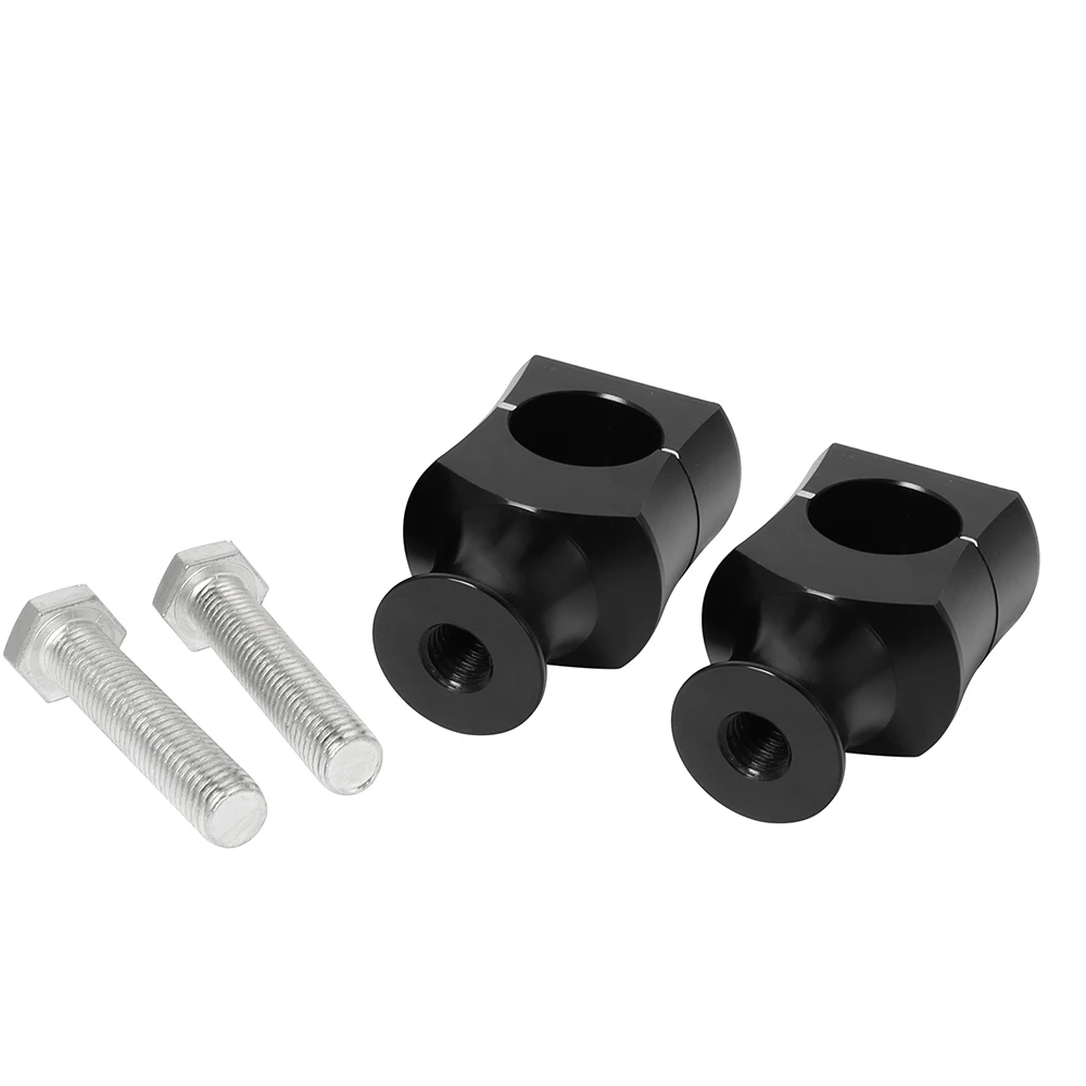 1 Pair Universal Handlebar Risers Clamp 22mm 25mm CNC Aluminium Black Motorcycle Handle Bar Mounting For Harley /Dyna /Sportster