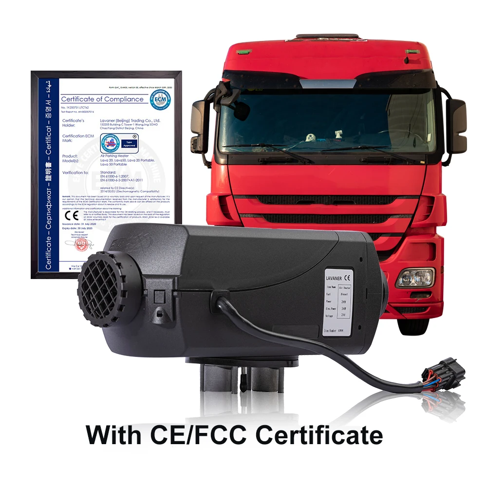Картина 5: LAVANER Pro водостойкий дизельный 12 В 2 кВт воздушный парковочный обогреватель ЖК-дисплей дистанционного монитора контроллер для грузовых автомобилей автофургонов и прицепов