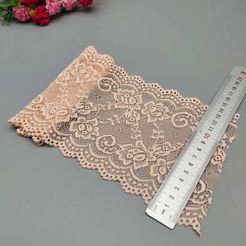 Beatiful 1 Yard Thickened Soft Elastic 15CM Wide Lace Trim Diy Clothes Skirt Fabric Used For Underwear Panties Skirt Lace Ribbon