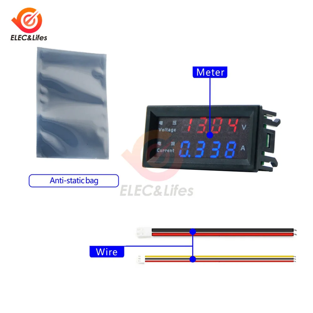 M4430 DC 100V 200V 500V 10A Elektronische Digitale Voltmeter Ampèremeter 0.28 ''LED Display Spanningsregelaar volt AMP Meter Tester