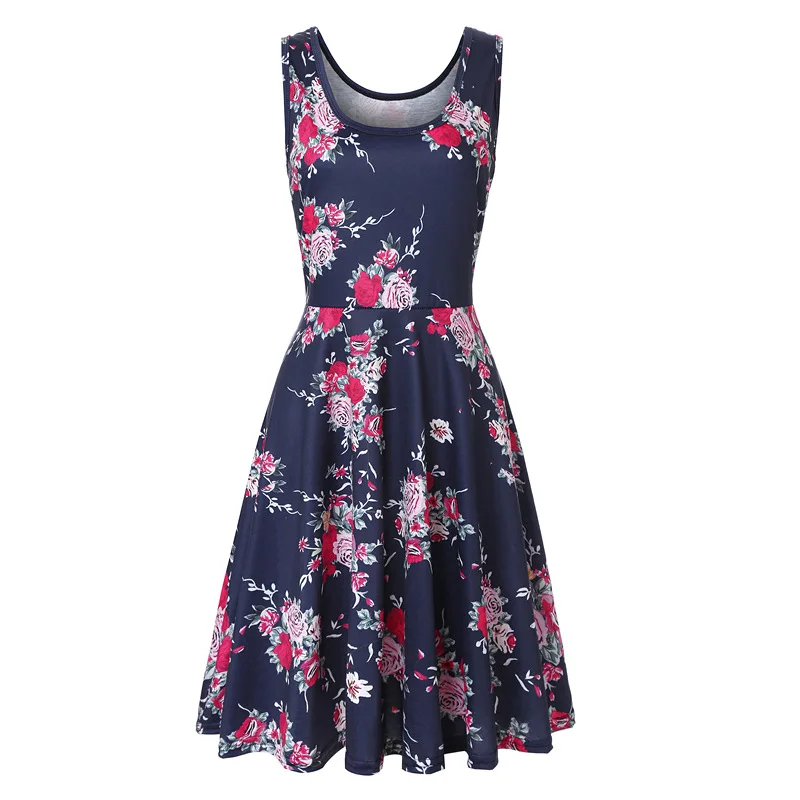 

Women Floral Print Beach Dress Fashion Sexy Summer Dresses Ladies Vintage Bodycon Party Dress Vestidos