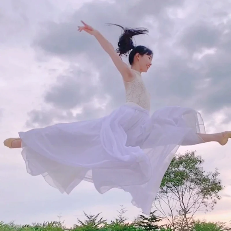 Saia de dança espanhol de chamamento, vestido de dança cpu feminino elegante de chiffon vestido de praia retrô adulto