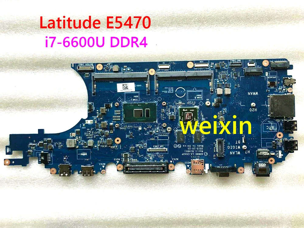 

For Dell Latitude E5570 Laptop Motherboard i5-6300U LA-C642P Mainboard CN-0GVKV9 0GVKV9