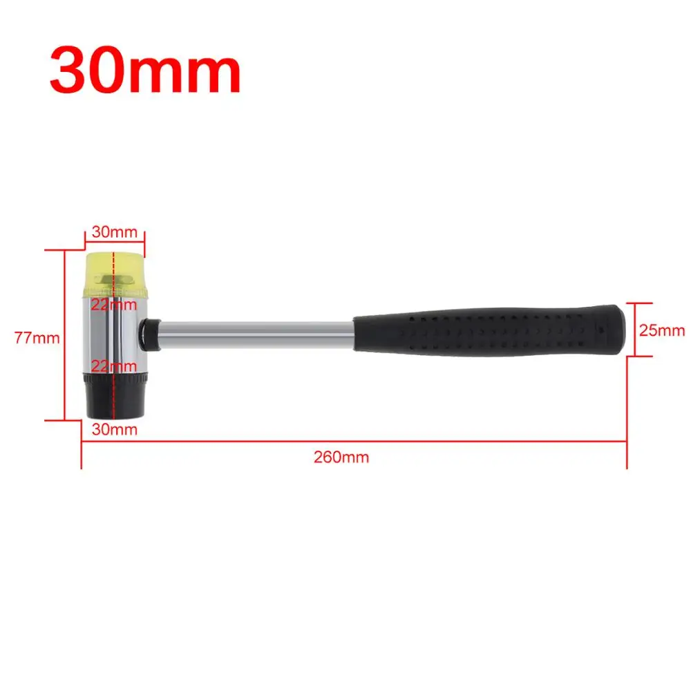 25mm 30mm 35mm 40mm Mini Hammer Double Faced Household Rubber Hammers Domestic Nylon Head Mallet Hand Tool for Jewelry/Craft/DIY