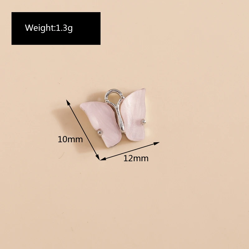 Leslie 10 stücke 12x10mm harz tier schmetterling charms für ohrringe diy handgemachte schmuck zubehör – Detail 1