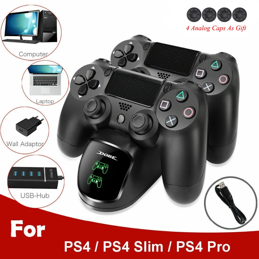 USB Fast Charging Dock StationสำหรับPS4 Controllerจอยสติ๊กJoypad Charger DualสำหรับPlaystation 4 PS4 Slim / PS4 pro
