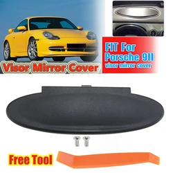 Sun Visor Vanity Mirror Cover Black Replacement Parts Fit For Porsche 996 997 911 Carrera 986 Boxster 987 Cayman Car Accessories