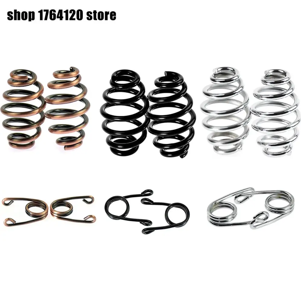 

Motorcycle Torsion Solo Seat Springs Bronze/Black/Chrome For Harley Sportster XL 883 1200 Bobber Chopper Cafe Racer Custom