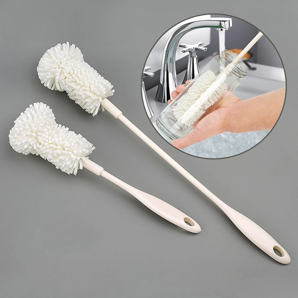 Soft Bendable Cleaning Brushes Kitchen Cup Scrubber Glass Cleaner Bottles Brush Kitchen Cleaning Tool Accessories