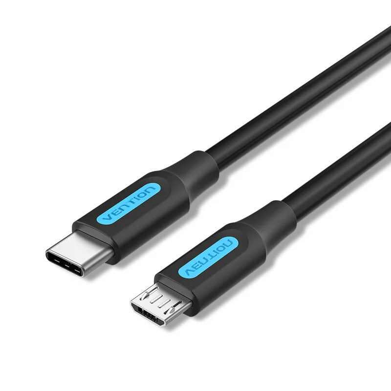 Vention Type-C naar Micro-USB-kabel, snelle USB Type-C-adapter voor Samsung, Huawei, Xiaomi, MacBook Pro, OTG, mobiele telefoon, Micro-USB-kabel.