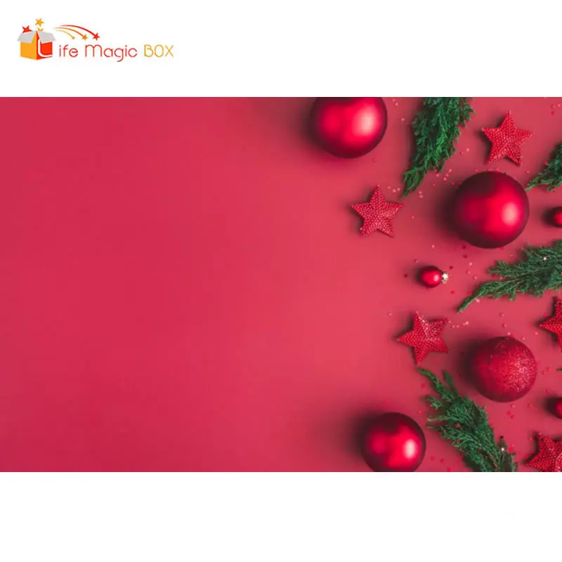 LIFE MAGIC BOX-خلفيات تصوير الكريسماس ، خلفية وردية ، كشك تصوير من الفينيل ، الشتاء