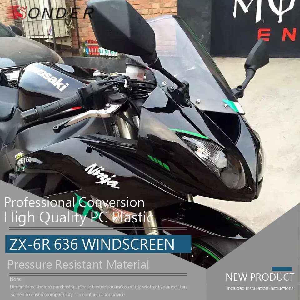 Windshield Wind Screen For Kawasaki Ninja ZX6R 2009 2010 2011 2012 2013 2014 2015 ZX 6R 636 ZX 10R 2008 2009 2010 WindScreen