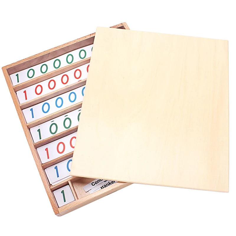 Jeu de banque en bois Montessori, jouets mathématiques numériques 0-9000000, banquier client caissier, jouets mathématiques, entraînement althprécoce