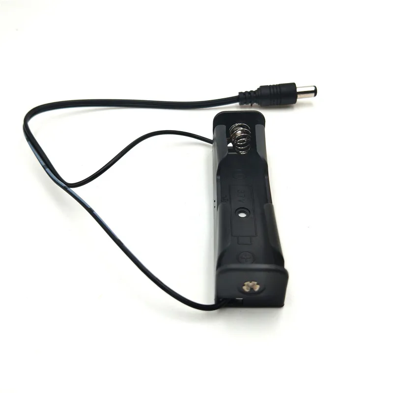 พลาสติก1X18650แบตเตอรี่ผู้ถือ Shell Single Slot 18650แบตเตอรี่กล่อง DC 5.5X2.1มม.ปลั๊ก