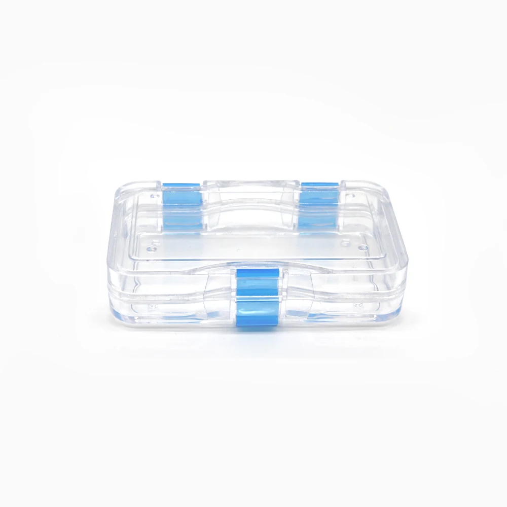 10Pcs/Lot Dental Tooth Box with Film Clear Plastic Denture Storage Case Membrane Tooth Box 10x6x2.2cm