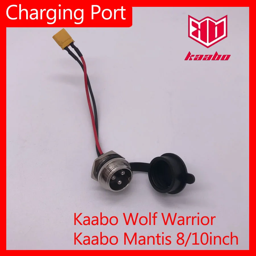 

Charging Port With Cover Charger Cables Original Parts for Kaabo Wolf Warrior Mantis 8inch 10inch Electric Scooter