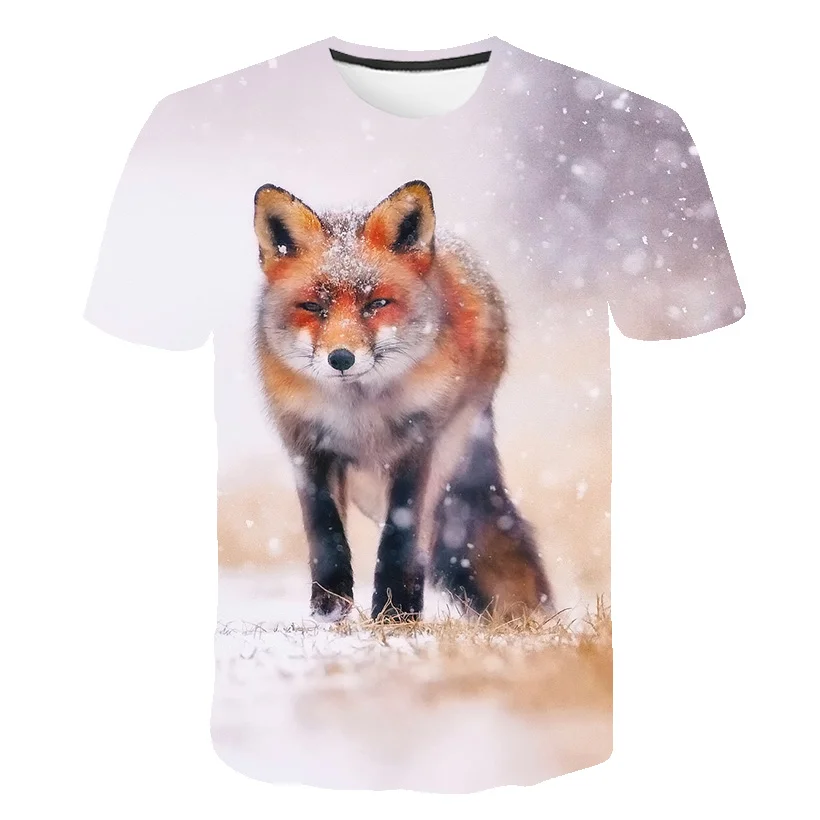 Snow Fox T-shirt Fighting Alone War Tshirt Military Anime tshirt Overlord Clothes Tees Tops Men 3d Print 2021 Summer New Tops