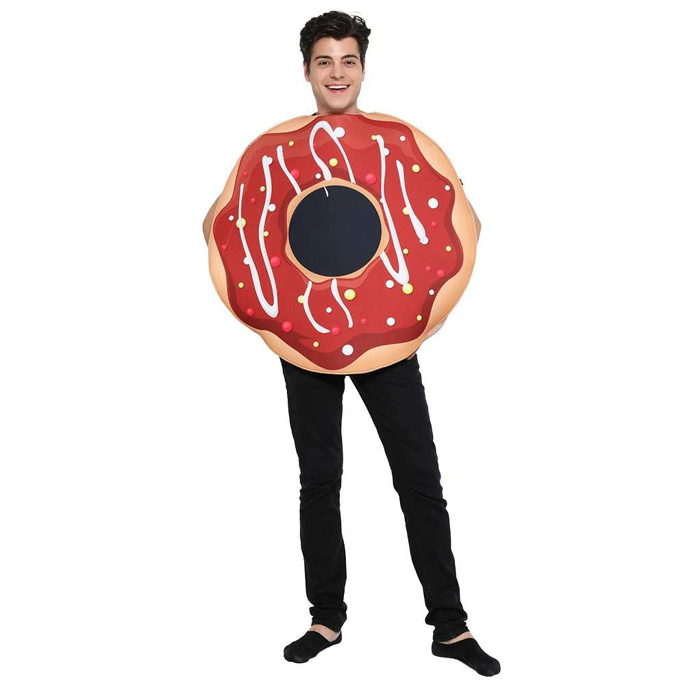 Snailify Adult Funny Donut Costume Halloween Couple Costume Food Dessert Cosplay Outfit Carnival Christmas Party Purim Dress Up