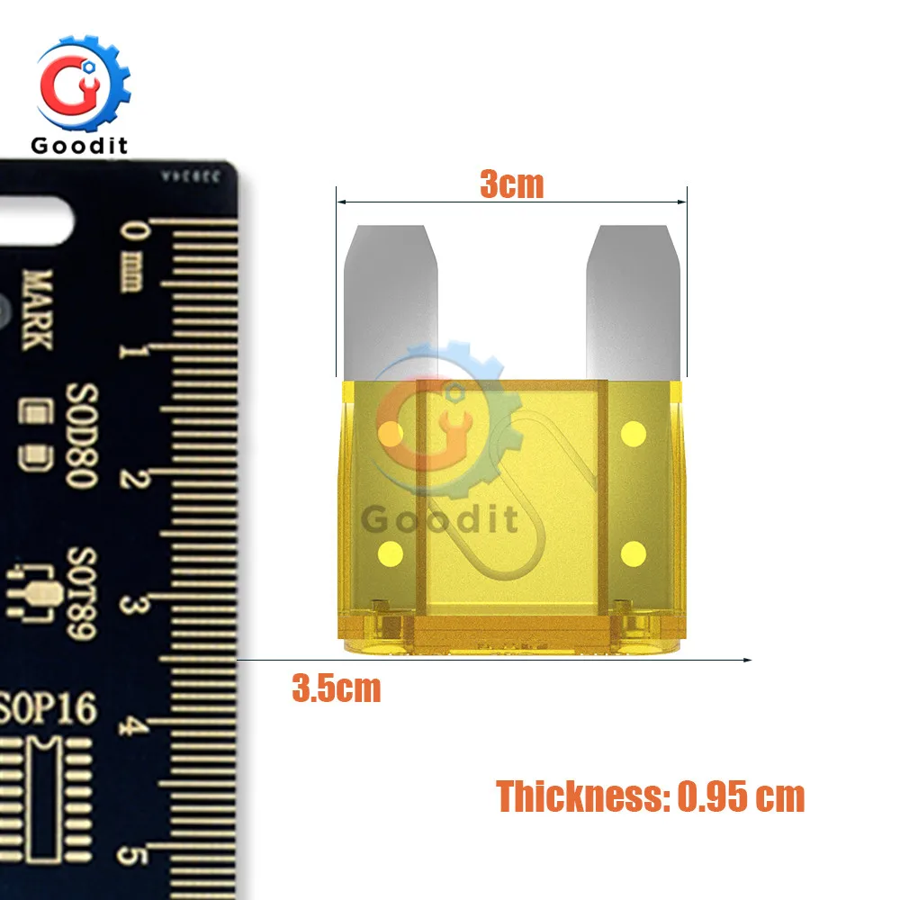 10Pcs Large Fuse Fuses 20A 30A 40A 50A 60A 70A 80A 100A Amp Clip Assortment Auto Blade Type Fuse Set for Car Truck