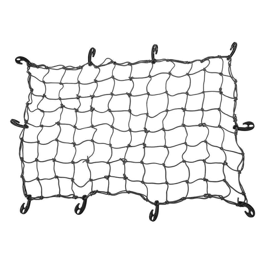 120x80cm 자동차 SUV 트럭 트레일러화물 지붕 랙 바구니 주최자 그물 자동차 지붕 가방 다목적 탄성 메쉬 수하물 로프 커버