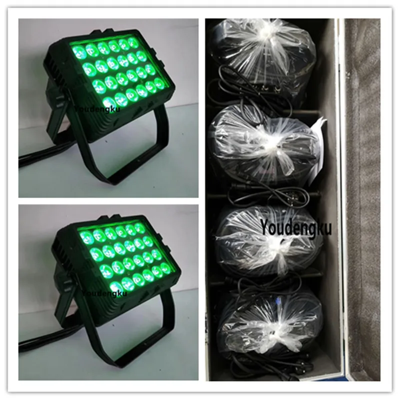 4pcs with flighcase ip65 dmx rgbwa led city color wall washer 24*15w RGBAW 5in1 led par outdoor mini city color waterproof light