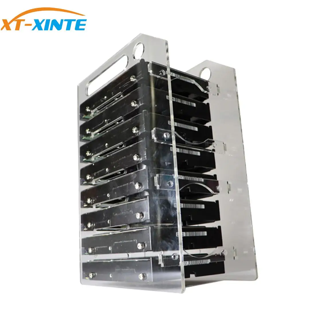 

DIY Acrylic Hard Disk Shelf Transparent 3.5inch HDD Enclosure For 3/4/6/8/10 Hard Disk Expansion Card For Computer