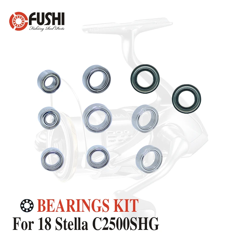 Fishing Reel Stainless Steel Ball Bearings Kit For Shimano 18 Stella C2500SHG  / 03800 Spinning reels Bearing Kits