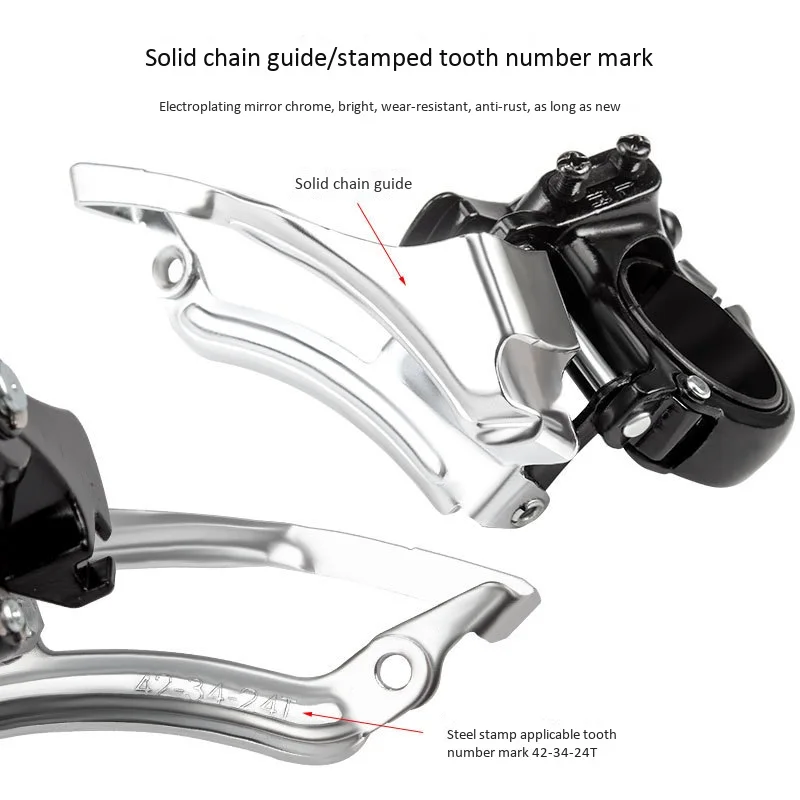 Mountain Bike Front Derailleur Road Bike Front Shift Lever Bicycle Transmission 7/8/9/10/11S Front Derailleur Bicycle Parts