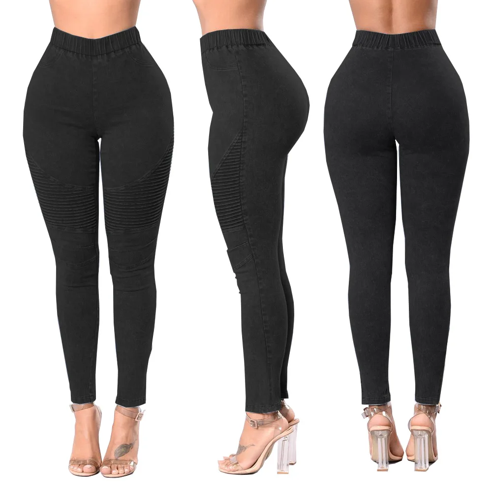 2020 Hot Sale Woman High Waist Slim Lifting Hip Jeans Fashion Skinny Denim Pencil Pants Spring Autumn Woman Clothing XS-2XL