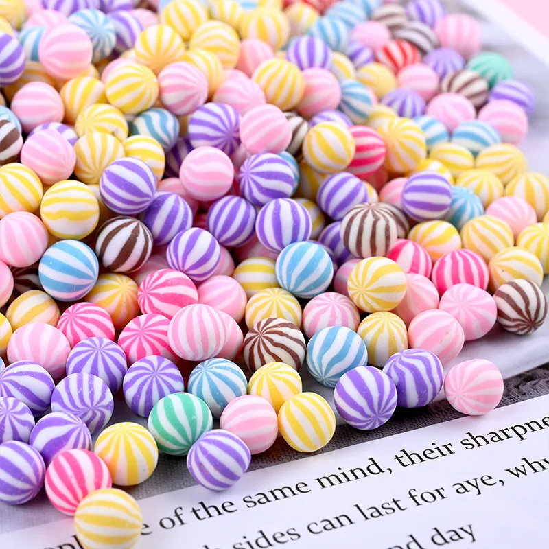 10pcs 10mm New Cute Resin Mini Mixed Spherical Candy Cabochon Scrapbook Kawaii DIY Dollhouse Embellishments Accessories