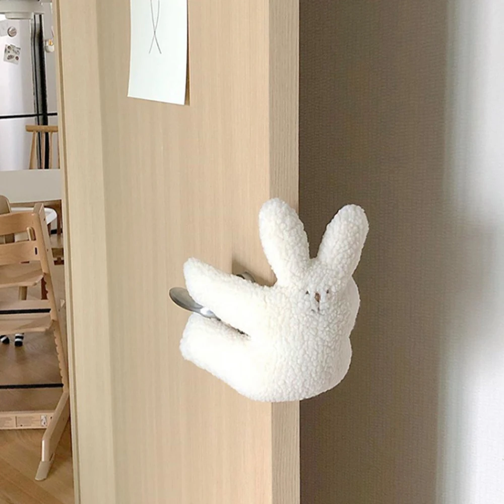 Door Stopper Cute Bear Rabbit Toy Baby Room Decoration Infant Protector Children'S Safety Door Handle Stopper Plush Doll