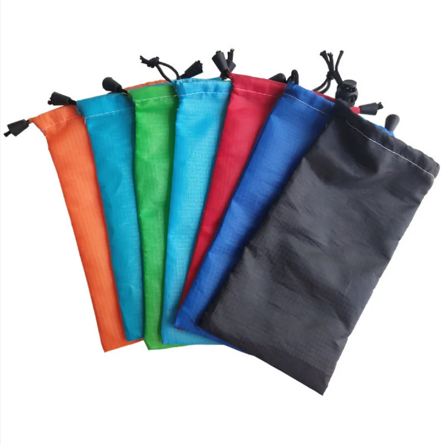 High quality polyester laundry drawstring bag pouch wholesale custom polyester fabric cosmetic storage and packaging bag