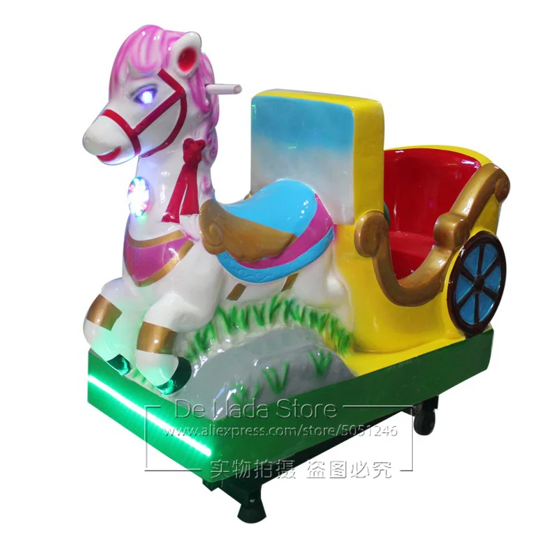 Chinese Factory Indoor Amusement Center Coin Operated Arcade Swing Game Machine Music Animal Horse Kiddie Rides