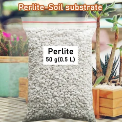 Perlita de 50g (0,5 l) para plantas de vivero, planta de suelo nutritivo, sustrato de Suelo Suelto transpirable para bonsái de jardín