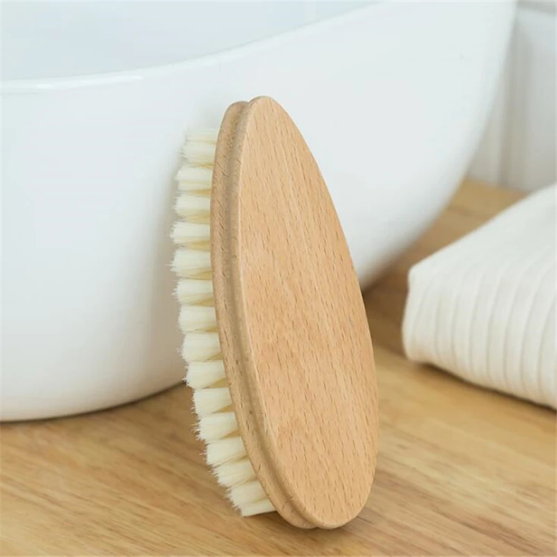 Soft Durable Laundry Wood Brush Clean Tool Housework Shoes Hand-Held Wash Clothes Brush Practical Kitchen Bath Clean Products