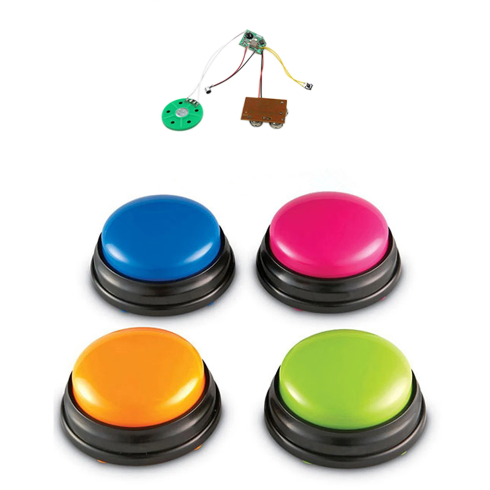 Recordable Talking Button Phonograph Answer Buzzers Voice Recording Sound Button Portable Pets Kids Interactive Toy Noise Makers