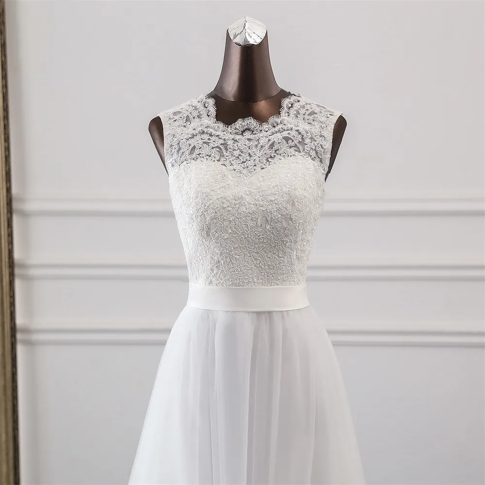 Robe de Mariée Formelle avec Appliques, Tenue Éducative de Plage, Nouvelle Collection