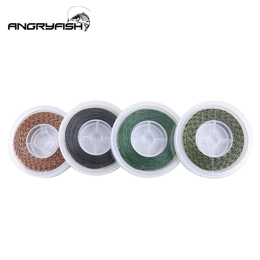 Angryfish 20Meters for Carp Rig Making Sinking Braided Line  Lead Core Carp High quality material Fishing Line 25Lbs -60Lbs