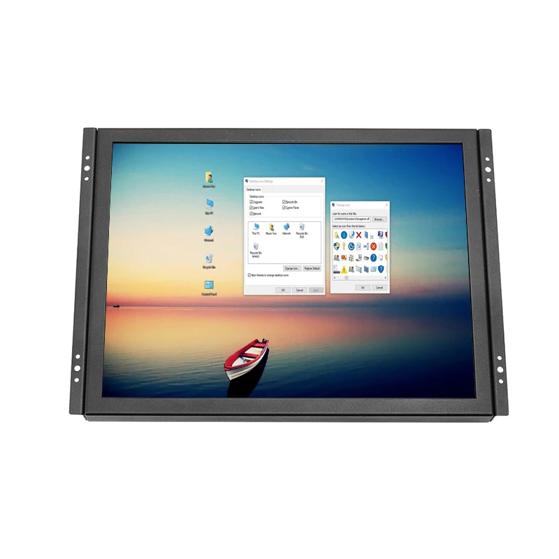 ZHIXIANDA Open Frame Industrial Monitor 15 Inch 1024*768 Lcd Screen Monitor Computer Monitor With VGA DVI HDMI Interface