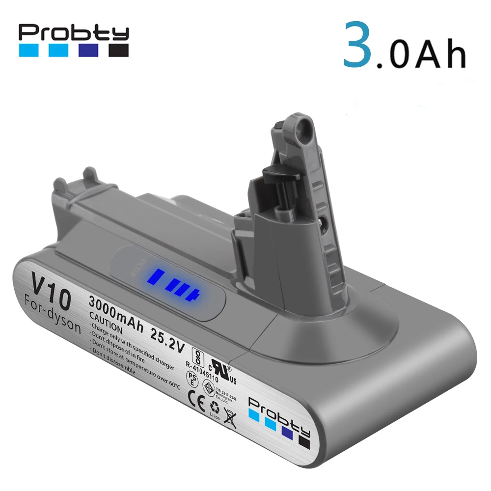25.2V For Dyson V10 Battery V10 Animal Absolute Fluffy Cordless Vacuum Cleaner 3000mAh for DYSON V10 batterie