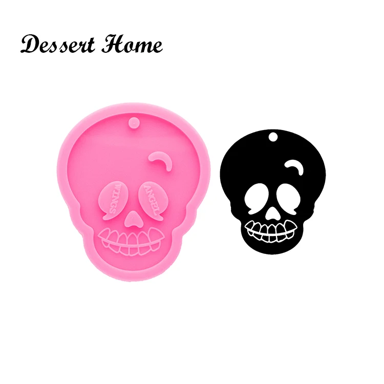 DY0081 DIY Halloween Skull Epoxy Molds Silicone Resin Mold for Keychains Jewelry Making Tools