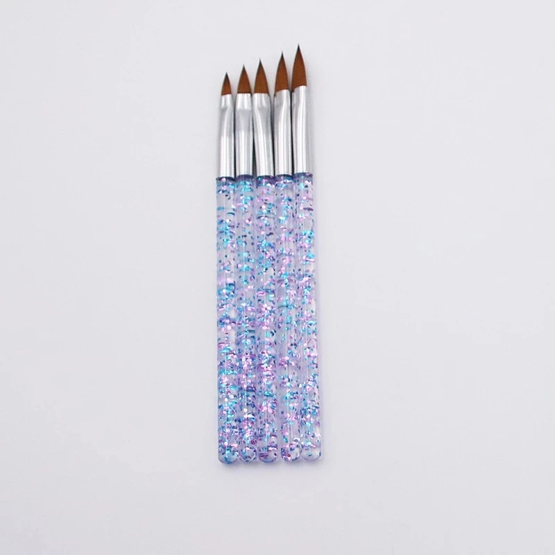 5pcs/pack UV Gel Nail Art Painting Pen Nail Art Brush Set Crystal Carving Pen Professional Manicure Tools Builder Brush Pen