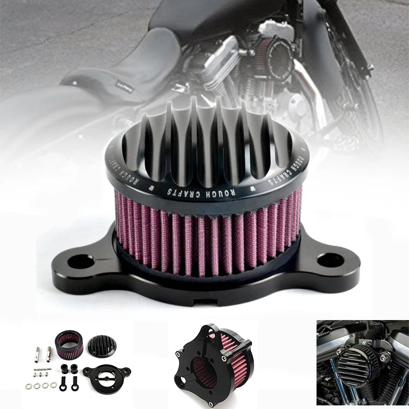 Motorcycle Air Filter Air Cleaner Intake System Kit For Sportster XL883 XL1200 Iron 883 48 72 1991-2023 Accessories