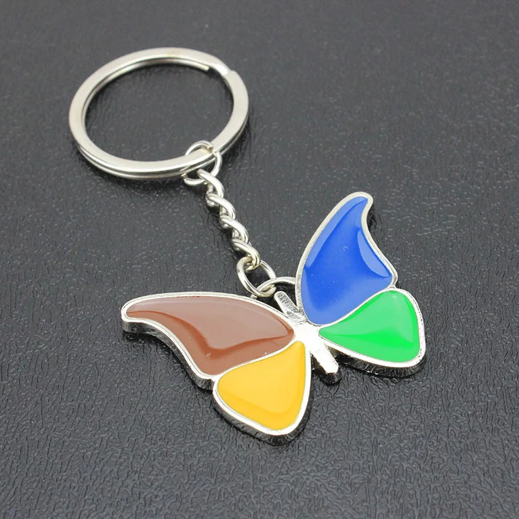 Apple Car House Keychain Pendant Plating Processing Creative Metal Zinc Alloy Car Keychain Jewelry Gift