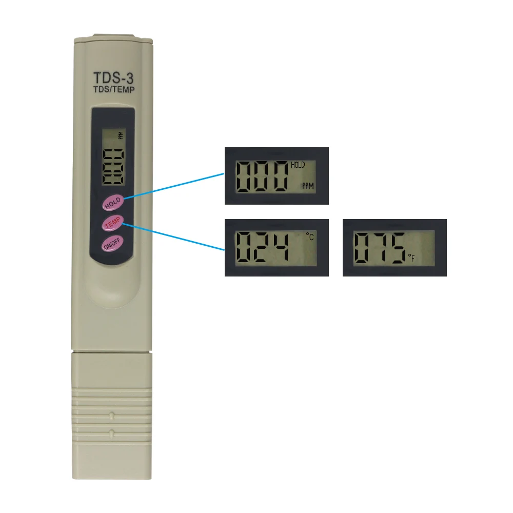 Imagem -03 - Portátil Caneta Tester Água Digital Caneta Medidor Tds para Beber Aquário Monitor de ph com Atc Alta Precisão Medidor 0.0 a 14.0