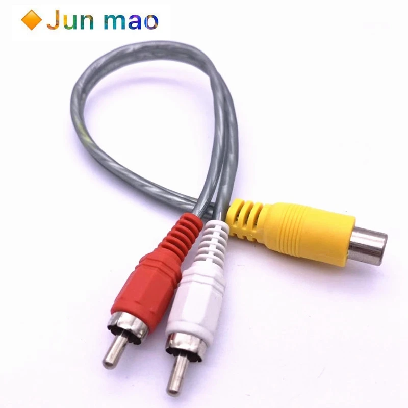 1pcs Lotus audio line RCA 1 / 2 RCA bus to 2rca public audio line AV line 1 bus to 2 male