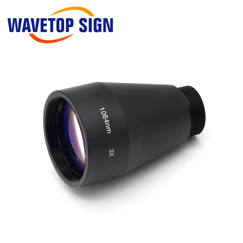 WaveTopSign 1064nm 355nm 405nm 532nm Laser Beam Expander 2X-12X Galvanometer Laser Marking Lenses Optics Beam Expander