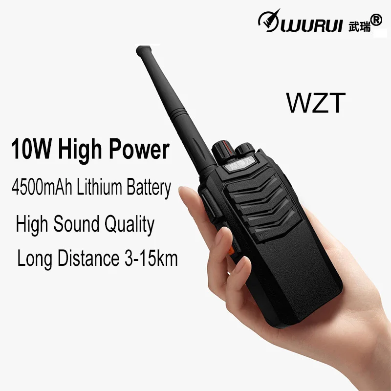 

2pcs Outdoor Walkie-Talkie with 10W High Power & 16 Channels UHF 400-470MHz Two-Way Radio Walkie Talkie 10km for Police/Security