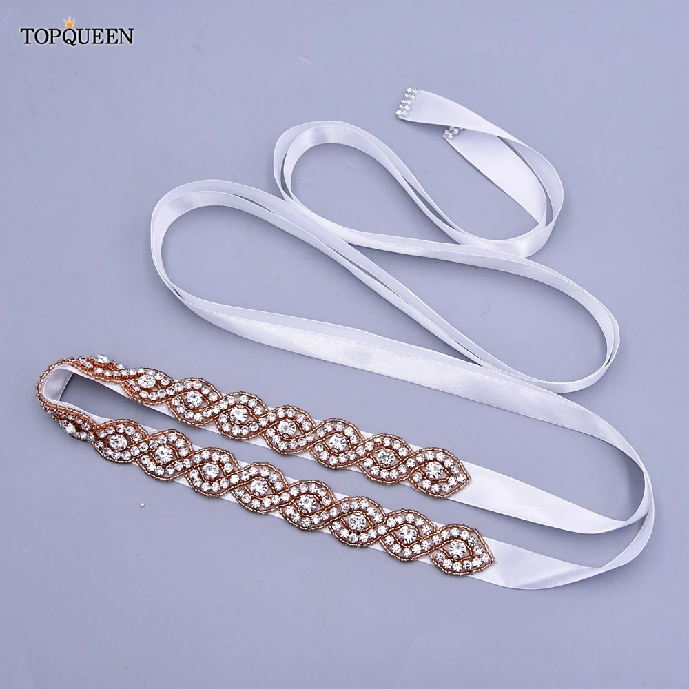 TOPQUEEN S28-RG Hoa Hồng Vàng Cô Dâu Dây Ren Nữ Tất Cưới Trang Sức Sáng Bóng Nữ Gen Đầm Appliques