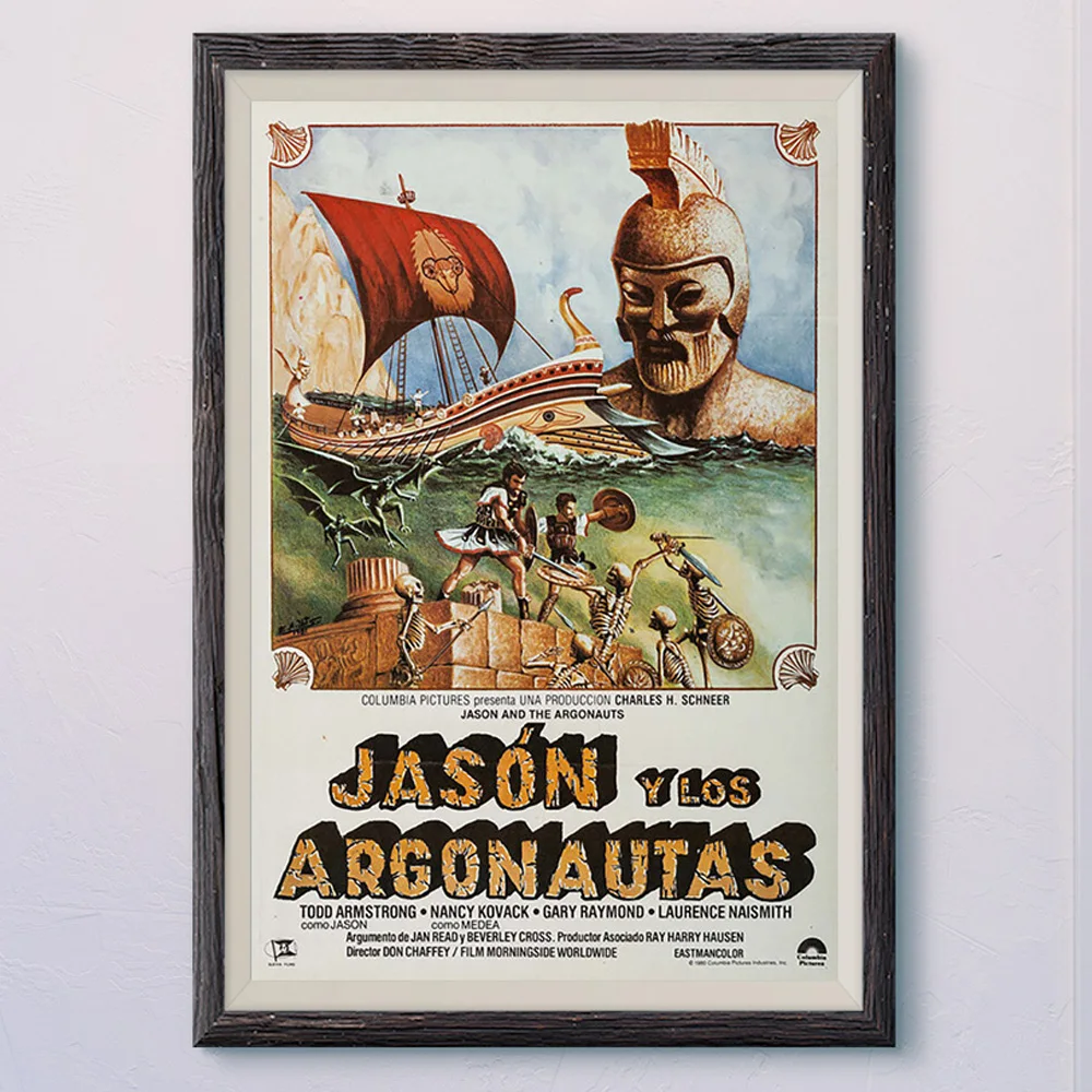 N173 JASON AND THE ARGONAUTS Vintage Classic Movie Wall Silk Cloth HD Poster Art Home Decoration Gift